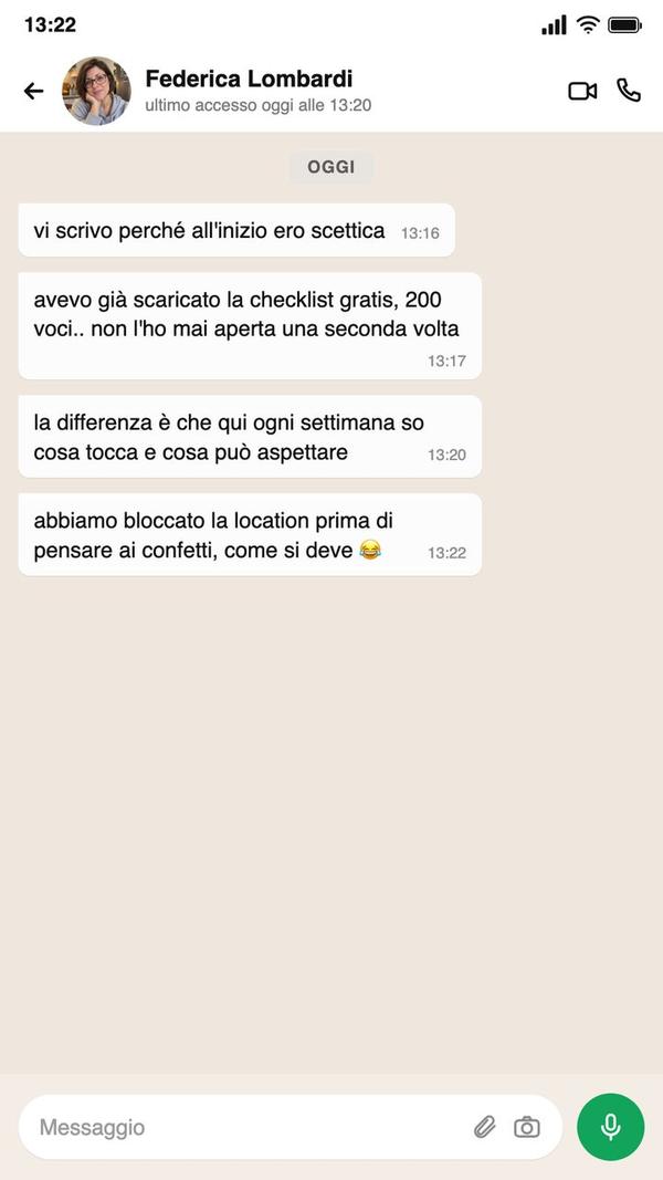 Conversazione WhatsApp: una coppia scrive che non litiga più su cosa viene prima